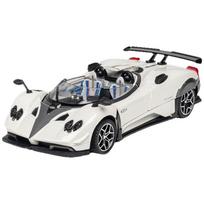 1/32 Pagani Zonda HP Barchetta Supercar Alloy Car Model Sound and Light Pull Back Children's Toy Collectibles Birthday Gift balta