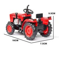 1/32 Metalinis žemės ūkio traktoriaus modelis Miniatiūriniai žaislai Metalinis lietas garsas šviesa durys atsidaro atitraukiamas vaikams mokomasis žaidimas raudona