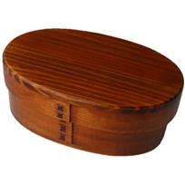 Wakacho Magewappa Bento Suri Urushi Dėžutė, Maža, Ovali, Vienos Pakopos, Lakuota, Talpa Apytiksliai. 500ml, Rudas, 03SSU-A