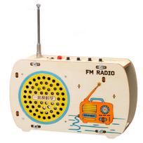 DIY Wooden Radio Kit Retro FM Educational STEM Building Toy Science Experiment Kit 3D Puzzle Craft Birthday Gift for Kids Teens
