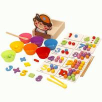 Children's Math Teaching Aids Baby Number Cognition Arithmetic Matching Montessori Early Education Boys Girls Feeding Game