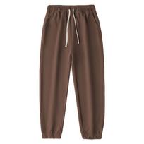 Men Casual Twill Knit Baggy Jogger Pants Brown Solid Color Sport Jogging Sweatpants Outdoor Walking Gary Work Trousers M ruda
