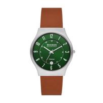 SUNDBY Date Luggage Leather Watch Three-Hand ruda