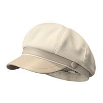 Fashion Woolen Winter Beret Hat Vintage Windproof Newsboy Pumpkin Hat Breathable Warm Peaked Hat for Women smėlis