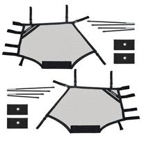 NiceCNC Window Nets Roll Cage Mesh Guard for Polaris RZR Quick Release Buckles & Hook and Loop Design Heavy Duty Premium Nylon juoda