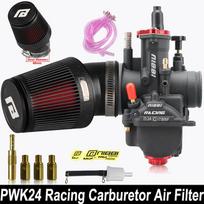 NIBBI Motocross PWK 24/26/28mm Racing Carburetor PWK Power Jets Carb High Flow Bend CNC Air FilterKit For 150cc-300cc Motorcycle