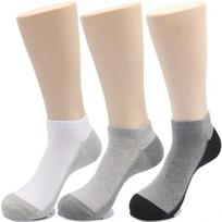 Men's Slazenger Double-Sole Plain Ankle Sneaker Socks 10 Pairs Yongsin Brand 10 pairs of black and gray