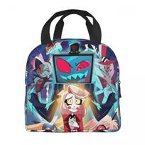 Insulated Lunch Bags Hazbins Hotels Alastor Vox 2 Merch Lunch Container INS Trendy Thermal Cooler Bento Box For Travel Option 1