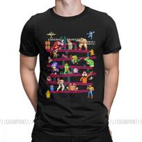 Men Arcade Game Collage T Shirts Console Game Vintage Style Tee Shirt Classic La Camiseta S