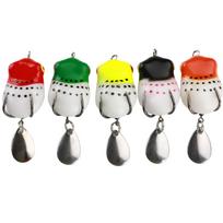 Mini Frog Fishing Lures Soft Body Frog Shape Bait with Treble Hooks and Spinner Blades for Long Distance Casting and Bass Fishing One Size
