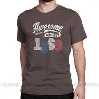 Awesome Since August 1969 T Shirt Vintage 50 Years Old 50Th Birthday Present Men S Cotton L