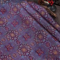 High Quality Damask Silk Satin Brocade Jacquard Fabric Edging Grid Costume Upholstery Adornment Cloth DIY Handcraft Sewing Cloth 100x150cm