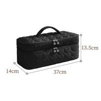 Double-Layer Hair Dryer Storage Bag Portable Large Capacity Dustproof Curler Makeup Bag With Handle Carrying Case For Travel A