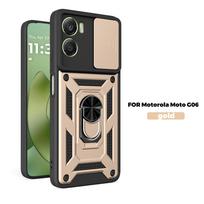 For Motorola Moto G06 4G Case Slide Camera Ring Kickstand Holder Full Protective Phone Cover Capa Funda Motorola Moto G06 auksas