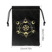 Tarot Bag Velvet Drawstring Jewelry Pouch Multifunctional Tarot Card Holder Oracle Cards Jewelry Bags Tarot & Dice Bag Soft juoda