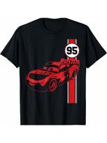 Pixar Cars 3 Lighting McQueen Jersey Graphic T-Shirt T-Shirt S įvairiaspalvis