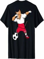 Dabbing Pitbull Poland Soccer Lovers Jersey Polish Football T-Shirt S įvairiaspalvis