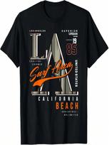 Los Angeles LA Surf Area California Beach T-Shirt S įvairiaspalvis