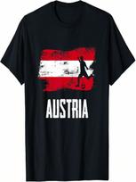 Austria Flag Jersey Austrian Soccer Team Austrian T-Shirt S įvairiaspalvis