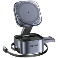 Ładowarka Indukcyjna 3W1 Usams Cd257 Qi2 Tarnish