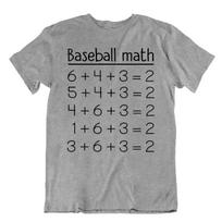 Premium 6+4+3=2 Baseball Math T-Shirt Double Play 6432 Tee Men's Shirt M