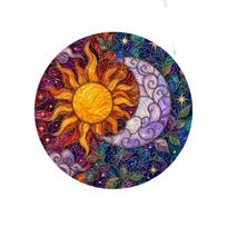 Acrylic Sun and Moon Suncatcher Window Hanging Decorative Art Piece for Home Window Ornament Indoor Outdoor Use One Size