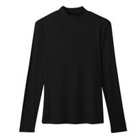 Early Autumn New Style Stitching Half-High Collar Solid Color Long-Sleeved Bottoming Shirt For Women S juoda