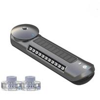 Car Air Freshener Solar Powered Mist Aroma Diffuser for Essential Oil Removing Odors Sound Pickup RGB Light Parking Phone Plate pilka spalva