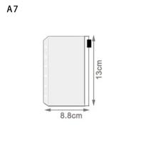 10Pcs A5 A6 A7 Binder Pocket Binder Zipper Folders For 6 Ring Notebook Divider Page Water-Repellent Pvc Leaf Document Filing Bag