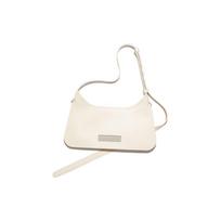 Acne Studios Sculpted Logo Magnetic Closure Flap Crossbody Handbag Women Handbags White A10248-100 Basic Set (Bag+Dust Bag)