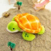 18cm Cute Plush Turtle Toy Vibrant Orange Shell Soft Green Tortoise Perfect Gift for Room Decor Creative Doll Pillow 18cm jūrų vėžlys