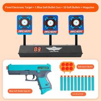 Cartoon Mobile Shooting Gun Target Shooting Electronic Scoring Children's Battle Soft Bullet Launcher Boy Toy Gun Birthday Gift