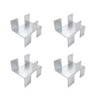 4/8Pcs Carbon Steel Fence Panel Bracket Heavy Duty Gravel Board Fixing Clip Windproof Metal Fence Board Mounting Bracket 4pcs
