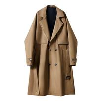 Mid-length Windbreaker Jacket for Men In Autumn New Korean Style Trendy Versatile Loose High-end Jacket for Men M