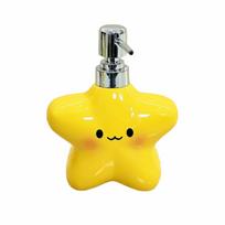 Star Shaped Ceramic Soap Dispenser 400ML Ceramic Star Lotion Bottle  Shampoo Storage geltona