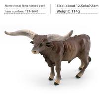 Texas Longhorn Cattle Pvc Model Collectible Animal Decor For Farmhouse Display Texan Longhorn