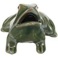 Mini Size Ceramic Frog Waterfall Fountain Yard Garden Decorative Landscape Frog For Fountains Bird Baths Garden Supplies Ceramic