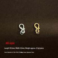 S999 Sterling Silver & Gold Lobster Clasp Connector for DIY Necklaces, Bracelets & Jewelry Weaving. Plain Silver (999)