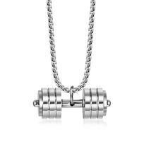 Multi-piece Dumbbell Necklace Bead Chain Dumbbell Sports Necklace  Jewelry Accessories sidabras