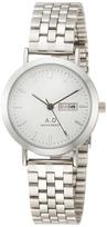 ALIAS Analog Watch Amalfidia Waterproof Day and Date Metal Band White Dial Silver (Arias) WW19040A-122 Women's balta