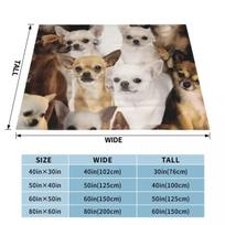 Chihuahuas Throw Blanket Soft Beds warm winter Luxury Thicken Warm Luxury Designer Blankets 100cmx150cm karališkos mėlynos spalvos