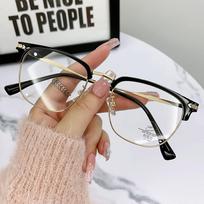 Men's Retro Anti-Blue Light Glasses – Square Metal Frame for Business Casual & Fashion Trends