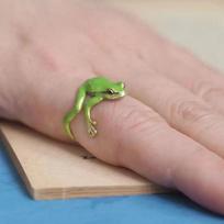 Alloy Tree Frog Ring New Opening Originality Frog Open Rings Cute Animal Shape Adjustable Ring For Women