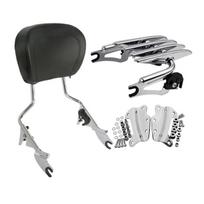Motorcycle Backrest Sissy Bar Luggage Rack Docking Kit For Harley Touring Electra Glide Road Glide 2009-2013