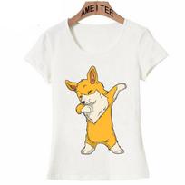 Summer Women T Shirt Corgi Dabbing T Shirt Welsh Corgis Dab Dance Funny Gifts Print T XL