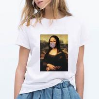 Mona Lisa Pulp Fiction Printing Summer Dress Harajuku Hip Hop Fashion Ins Casual Women S 2XL