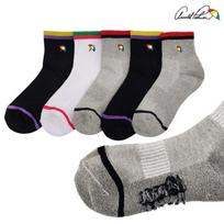 [Arnold Palmer] Women's Thick Pile Footed Ankle Socks Sports & Hiking 5-Pair Set Mixed 5-pair set