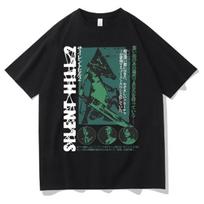 Horror Game Fun Silent Hill 2 Graphic T Shirts Male Rock Oversized Tees unisex unisex Vintage Casual Tshirt unisex's Cotton T-shirts S įvairiaspalvis