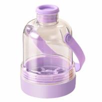 Easy To Clean 2 in 1 Ice Cube Water Bottle Silicone 7 Grids Ice Cube Molds Food Grade Creative Ice Mould Tray Bar violetinė