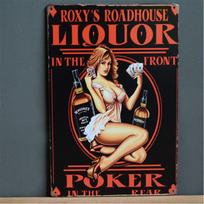 Elegant Sexy Lady Metal Poster Pin Up Girl Tin Sign For Retro Bar Decor Blond+Couleur Peau,Perruque+Casquette Perruque